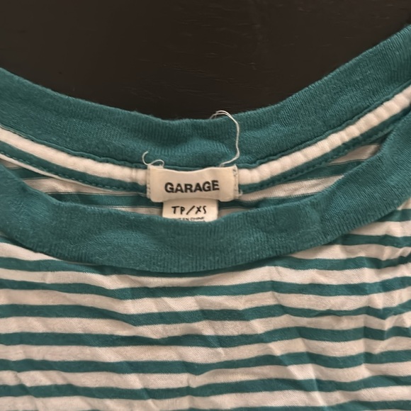 Blue striped T-shirt from Garage. Size extra small. - Picture 2 of 3